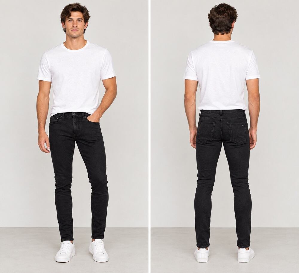 Rag & Bone Men’s Fit 1 Extra Slim Skinny Jean Black - Size: 30